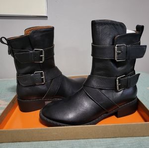 Kenneth Cole G.S. Black Leather Boots